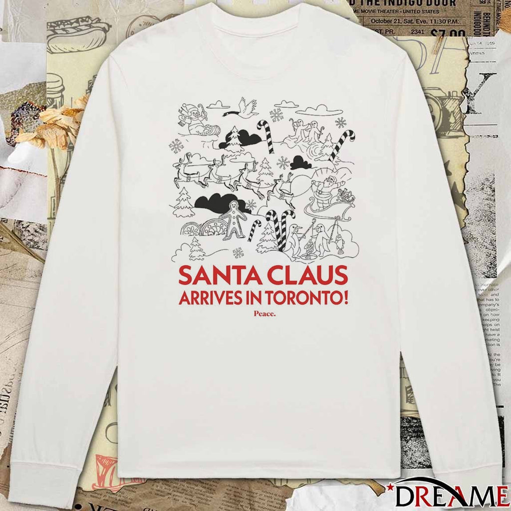 Santa Claus Arrives in Toronto 2025 Christmas t-shirt