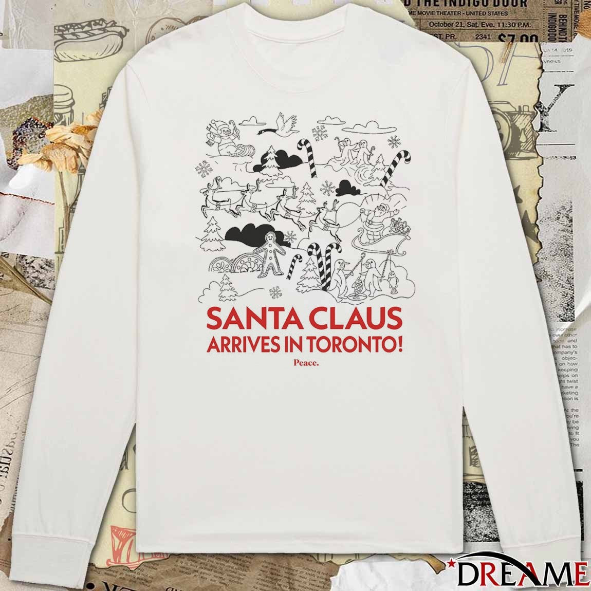 Santa Claus Arrives in Toronto 2025 Christmas t-shirt