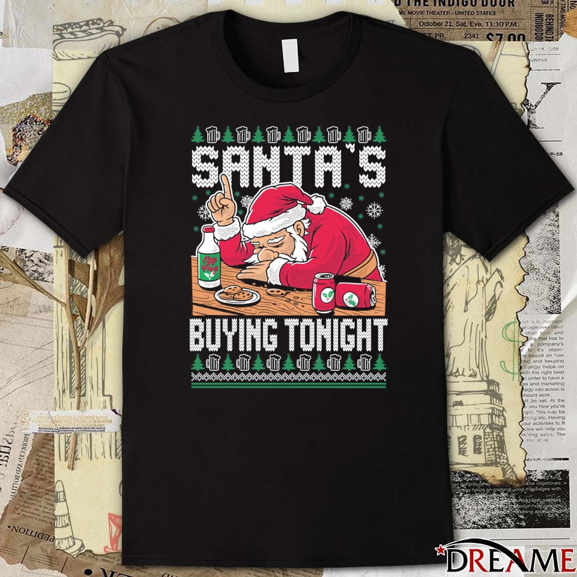 Santa’s Buying Tonight Ugly Christmas Sweater 2025 t-shirt