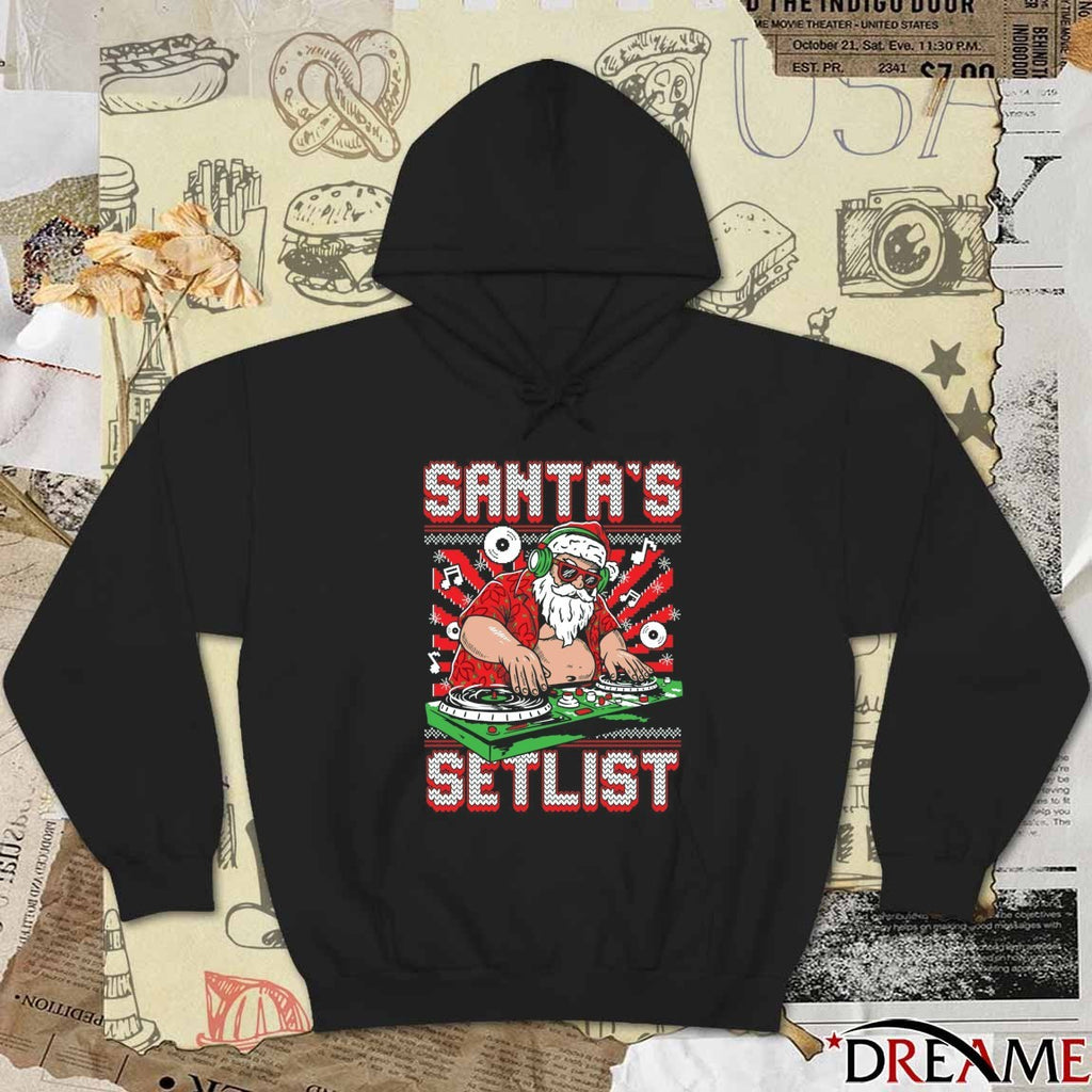 Santa’s Setlist Ugly Christmas Sweater 2025 Santa Claus t-shirt