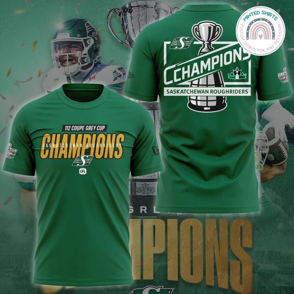 Saskatchewan Roughriders Grey Cup Champions 2025 Shirt