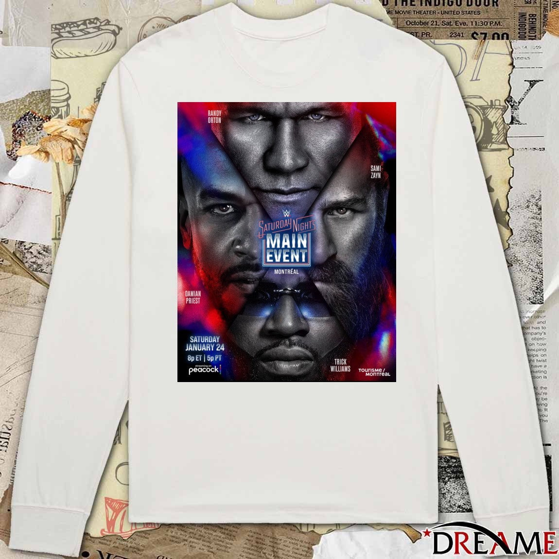 Saturday Night’s Main Event Randy Orton vs. Trick Williams vs. Damian Priest vs. Sami Zayn January 24 2026 Poster t-shirt