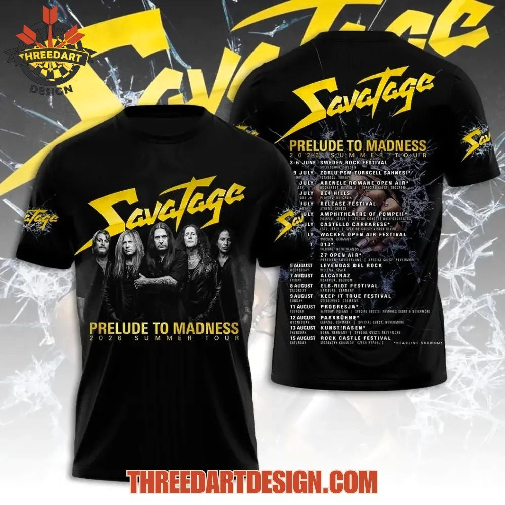 Savatage Prelude To Madness 2026 Summer Tour Shirt