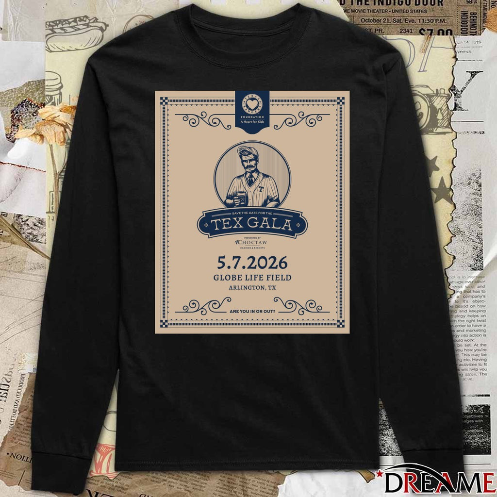 Save the Date For The TEX Gala May 7, 2026 Globe Life Field in Arlington, TX Poster t-shirt