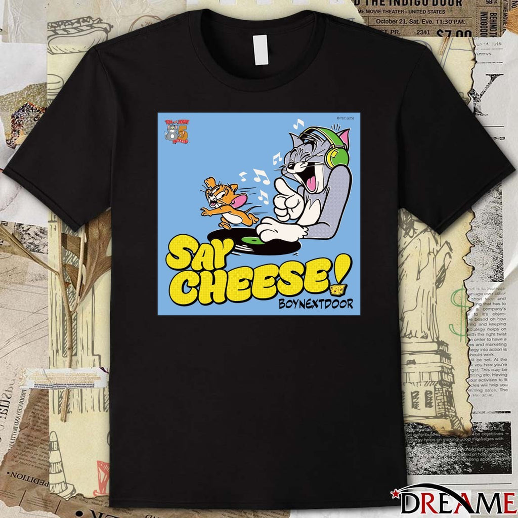 Say Cheese Boynextdoor K-pop Group Tom And Jerry t-shirt