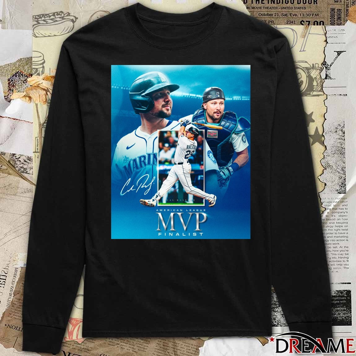 Seattle Mariners Cal Raleigh 2025 American League Most Valuable Player MVP Award Finalist Poster t-shirt