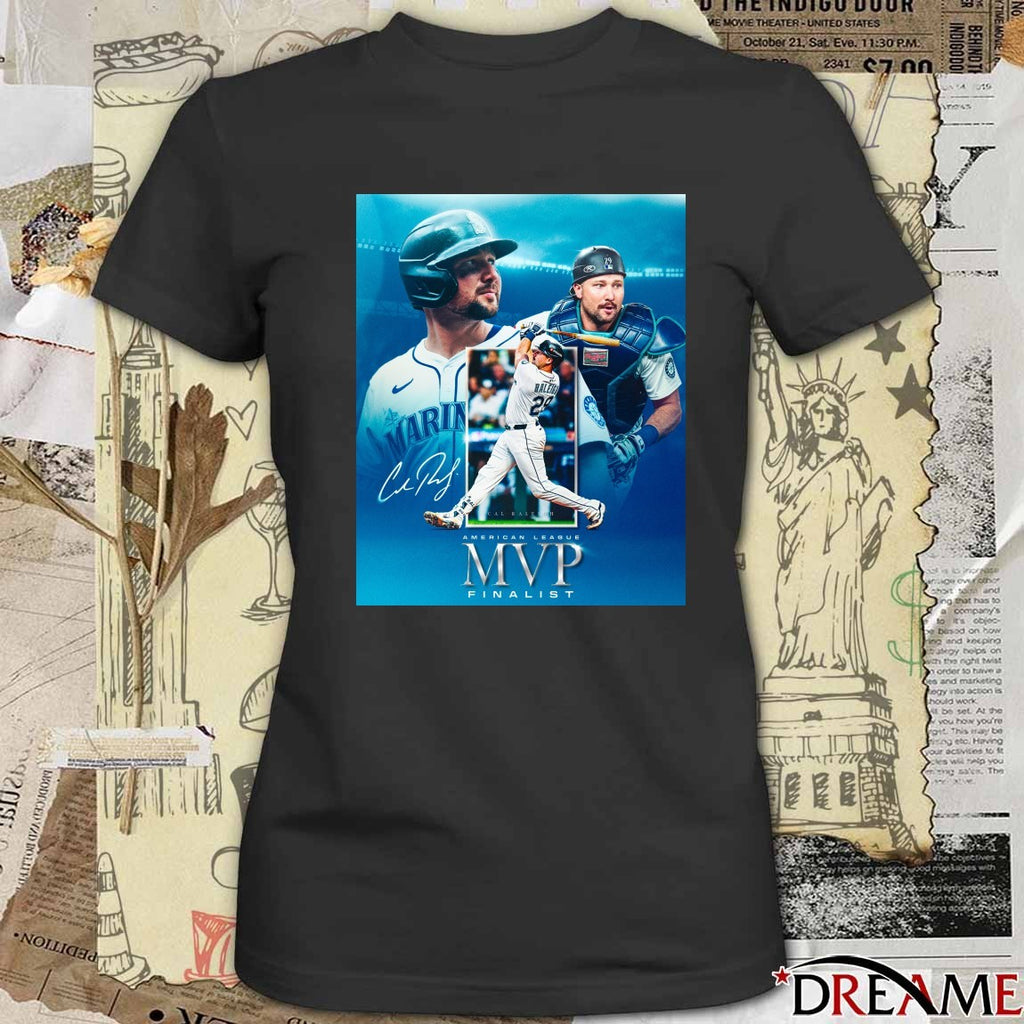 Seattle Mariners Cal Raleigh 2025 American League Most Valuable Player MVP Award Finalist Poster t-shirt