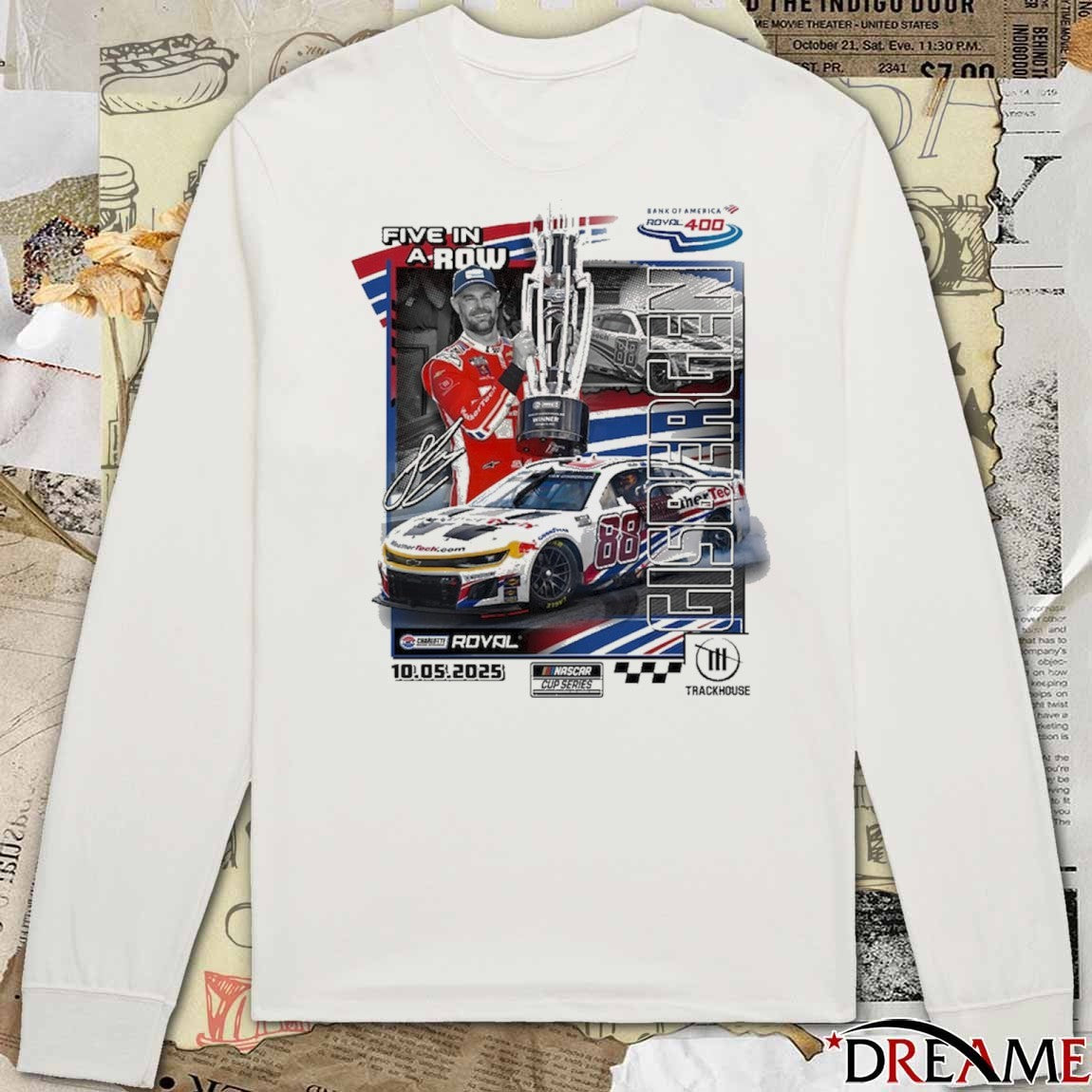 Shane van Gisbergen Checkered Flag Sports 10 05 2025 Bank of America ROVAL 400 Race Win Signature t-shirt