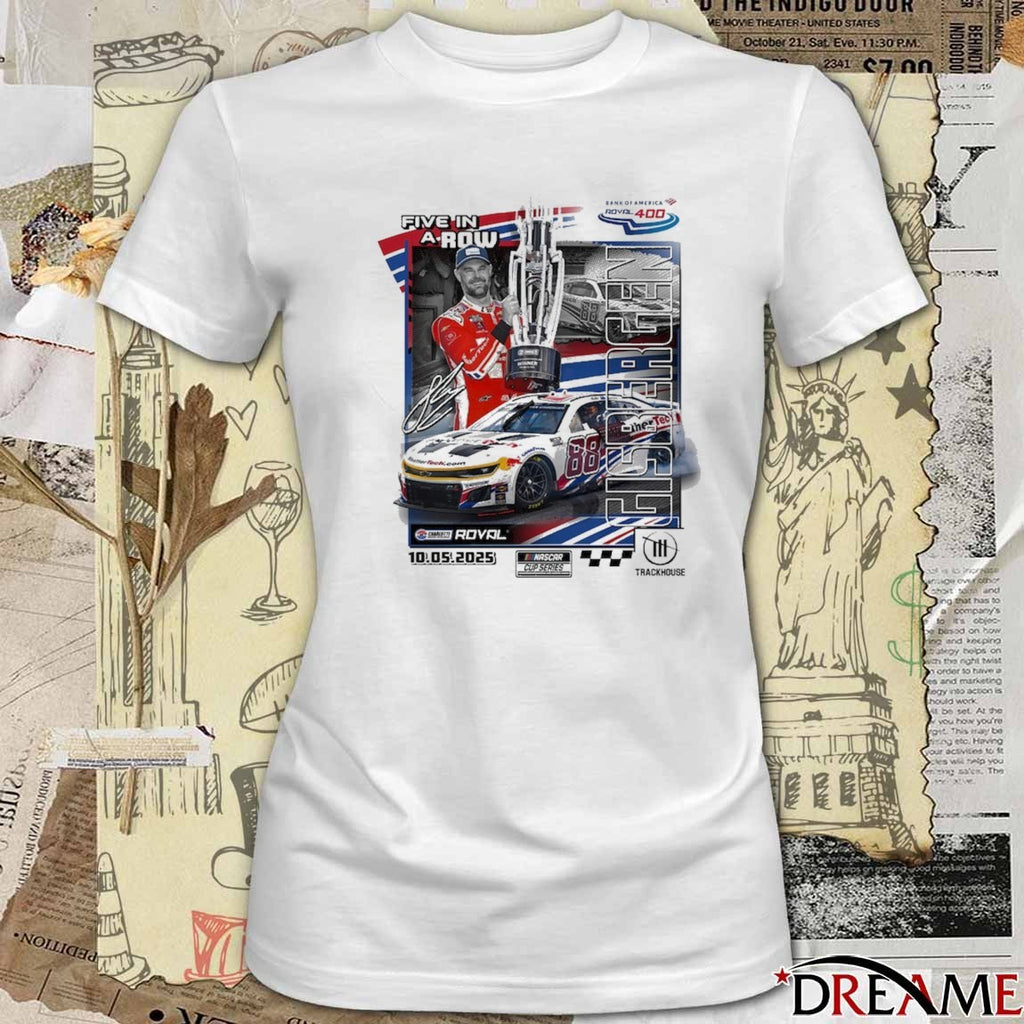 Shane van Gisbergen Checkered Flag Sports 10 05 2025 Bank of America ROVAL 400 Race Win Signature t-shirt