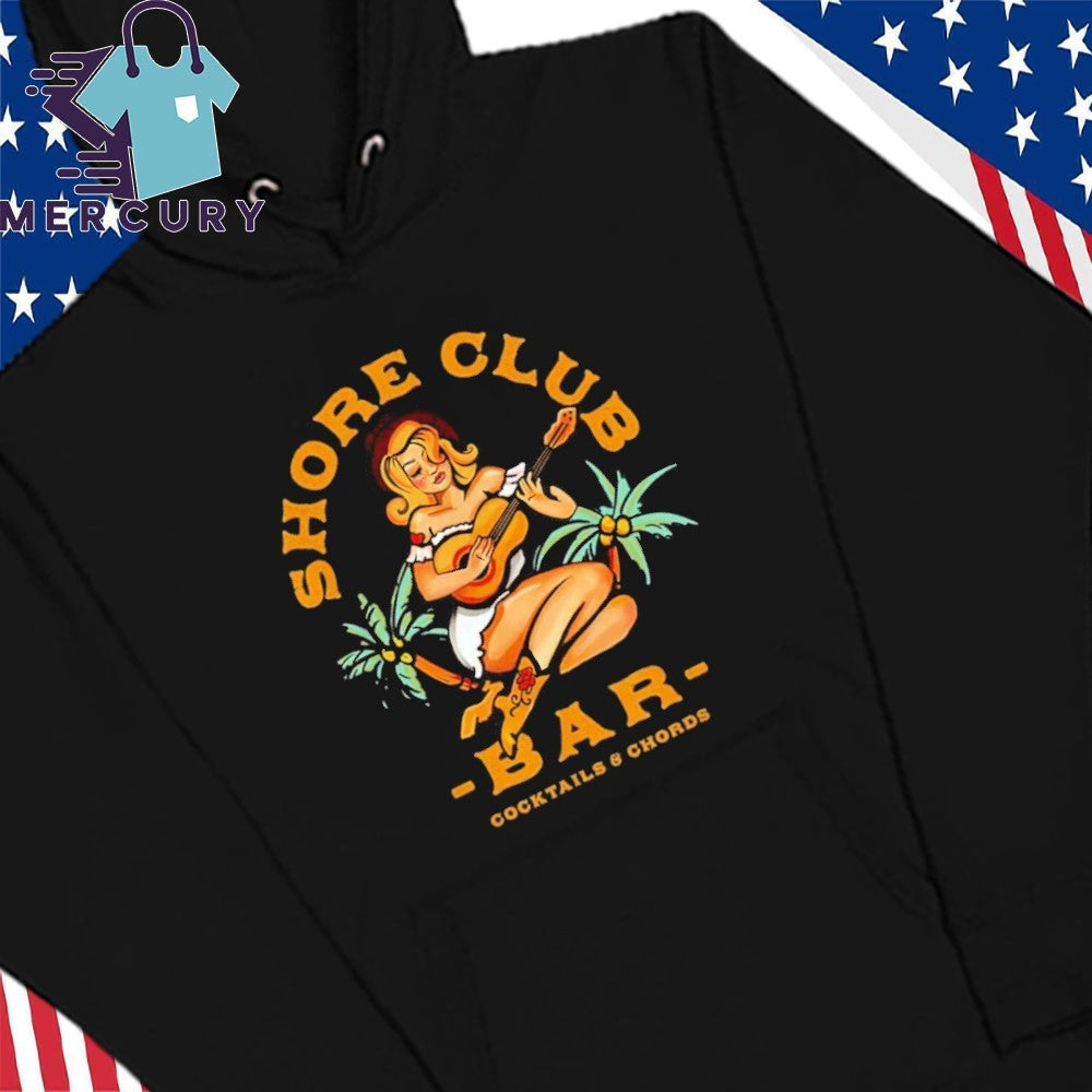 Shore Club Dive Bar Music Lover Guitar Girl Shirt