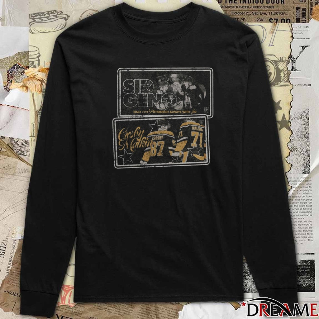 Sid Geno Only For Pittsburgh Always With Sidney Crosby Marlin t-shirt