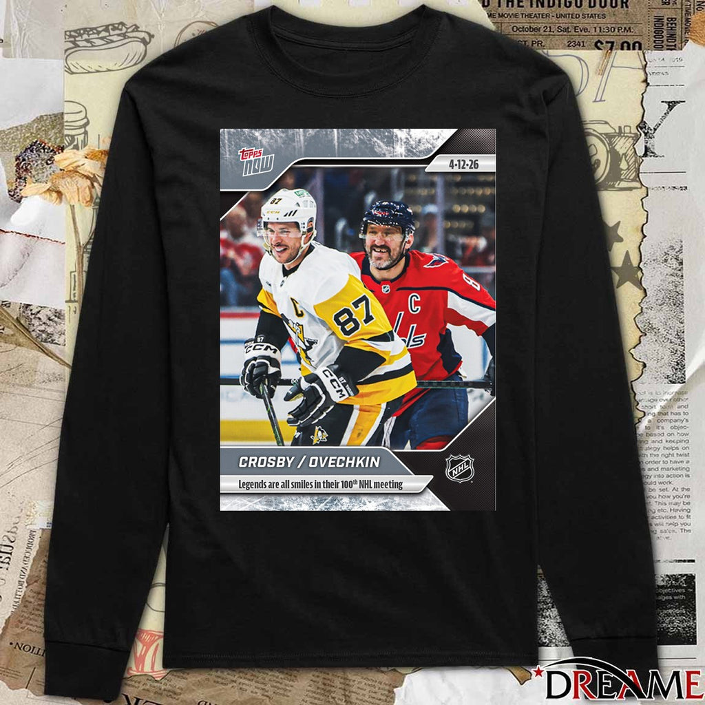 Sidney Crosby and Alex Ovechkin – Legends Are All Smiles In Their 100th NHL Meeting 2025-26 NHL Topps NOW t-shirt
