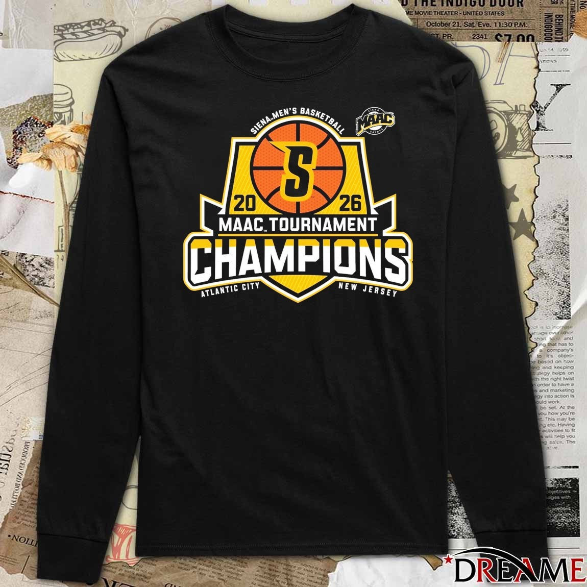 Siena Saints University Men’s Basketball 2026 MAAC Tournament Champions Atlantic City t-shirt