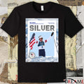 Silver Ben Ogden Cross-Country Skiing Men’s Sprint Classic Milano Cortina 2026 Poster t-shirt