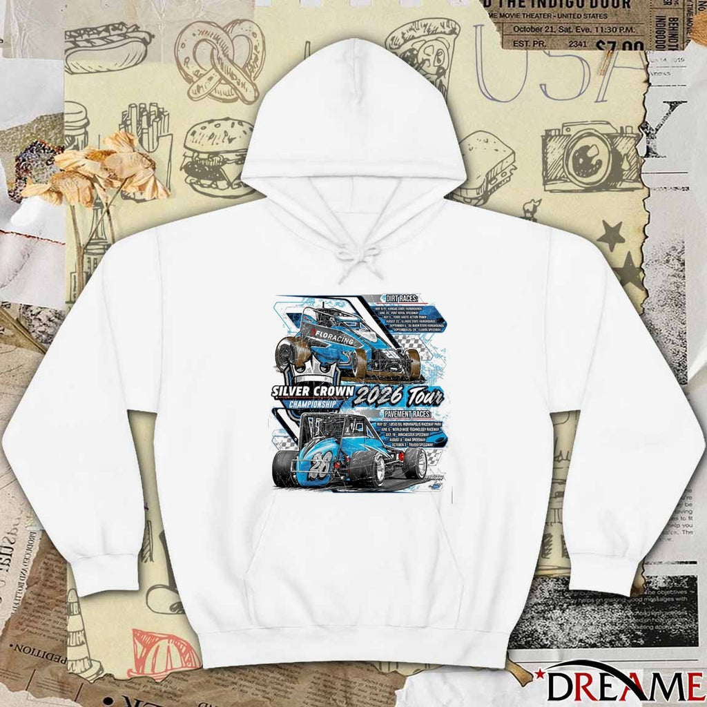 Silver Crown Championship 2026 Tour Dirt Races Pavement Races USAC t-shirt