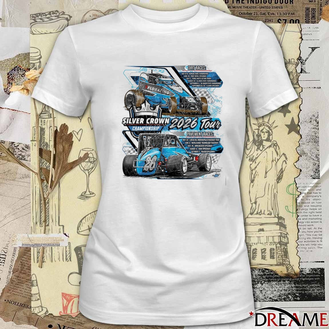 Silver Crown Championship 2026 Tour Dirt Races Pavement Races USAC t-shirt