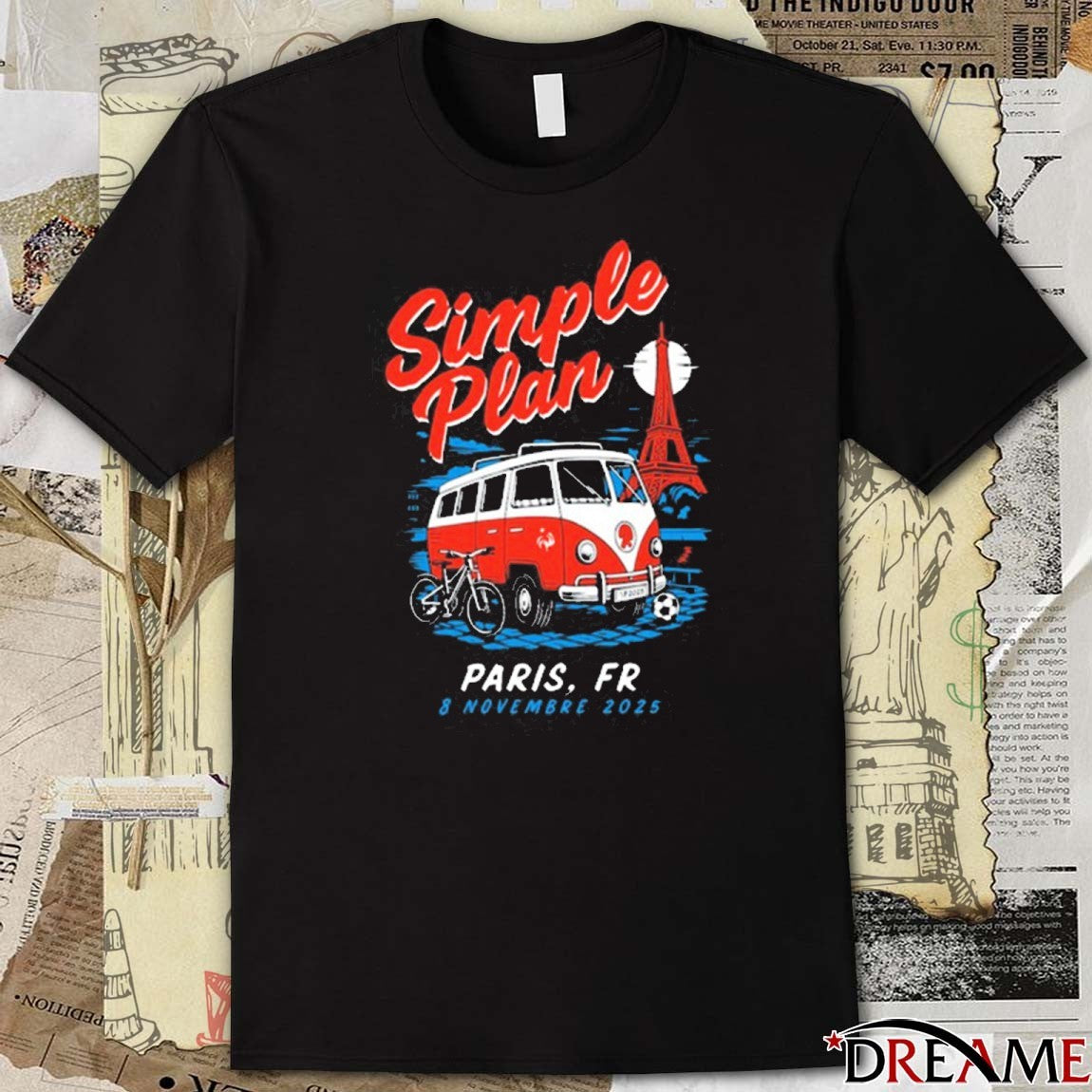 Simple Plan November 8 2025 Paris La Défense Arena Nanterre France t-shirt