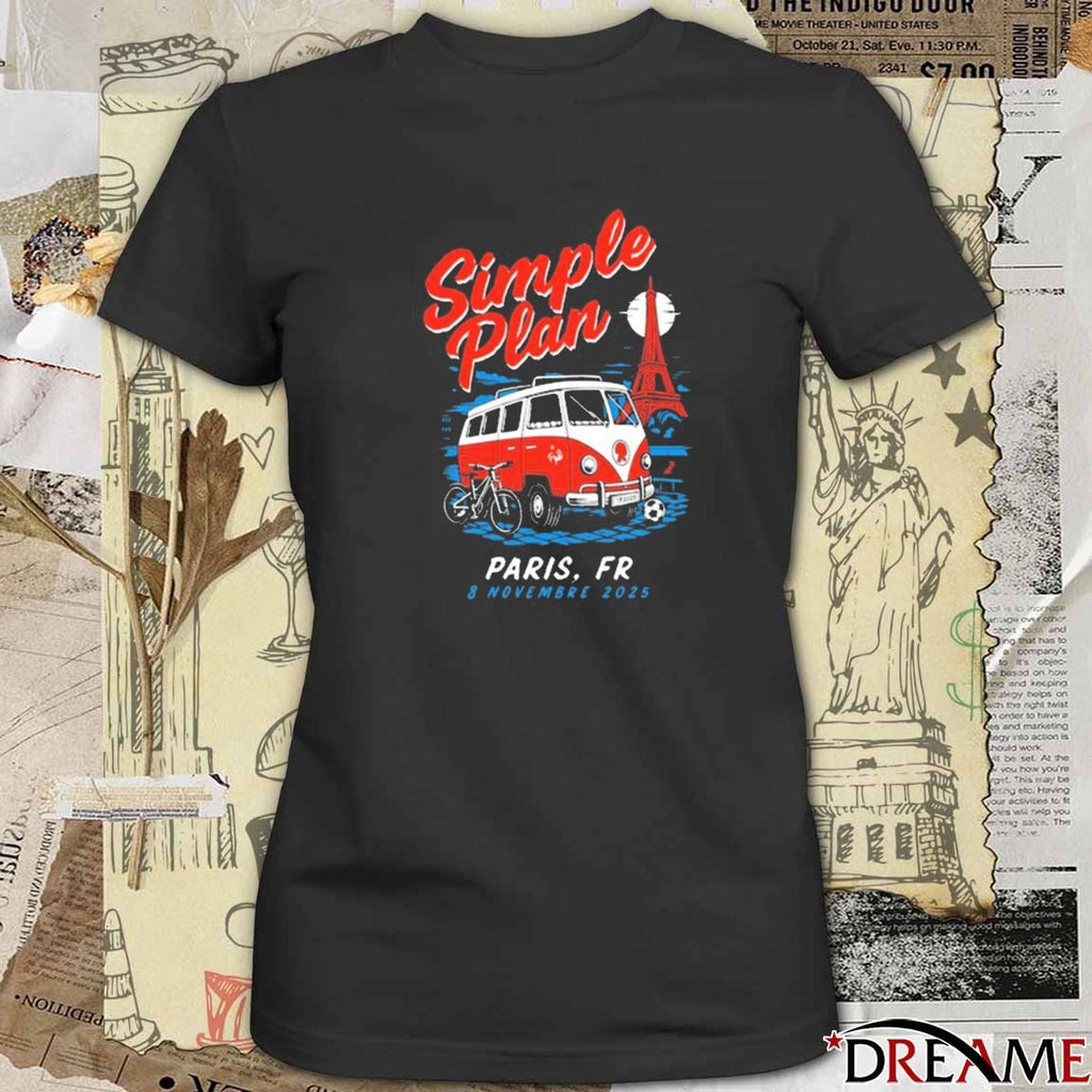 Simple Plan November 8 2025 Paris La Défense Arena Nanterre France t-shirt