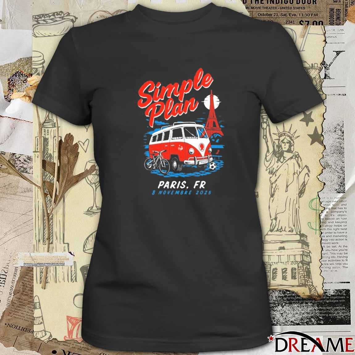 Simple Plan November 8 2025 Paris La Défense Arena Nanterre France t-shirt