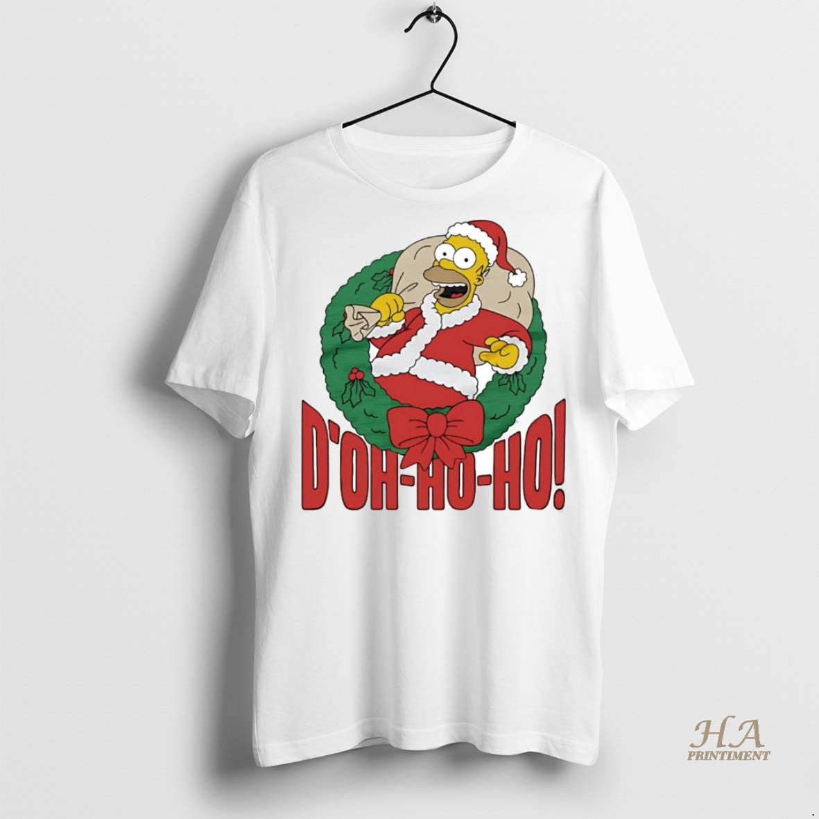 Official Simpsons Homer Santa Doh Ho Ho Christmas Shirt