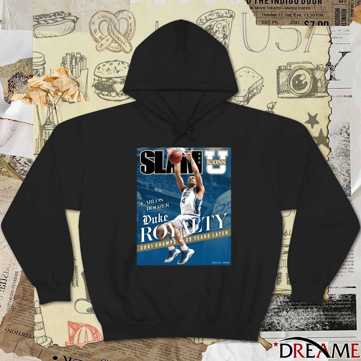 Slam Icons Legendary Carlos Boozer Duke Royalty 2001 Champs 25 Years Later Poster t-shirt
