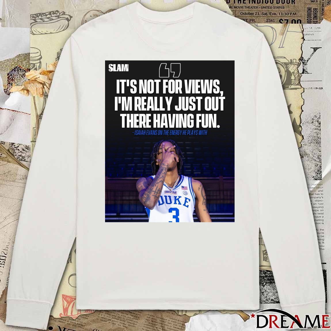 Slam It’s Not For Views I’m Really Just Out Here Having Fun Isaiah Evans On The Energy He Plays With Poster t-shirt