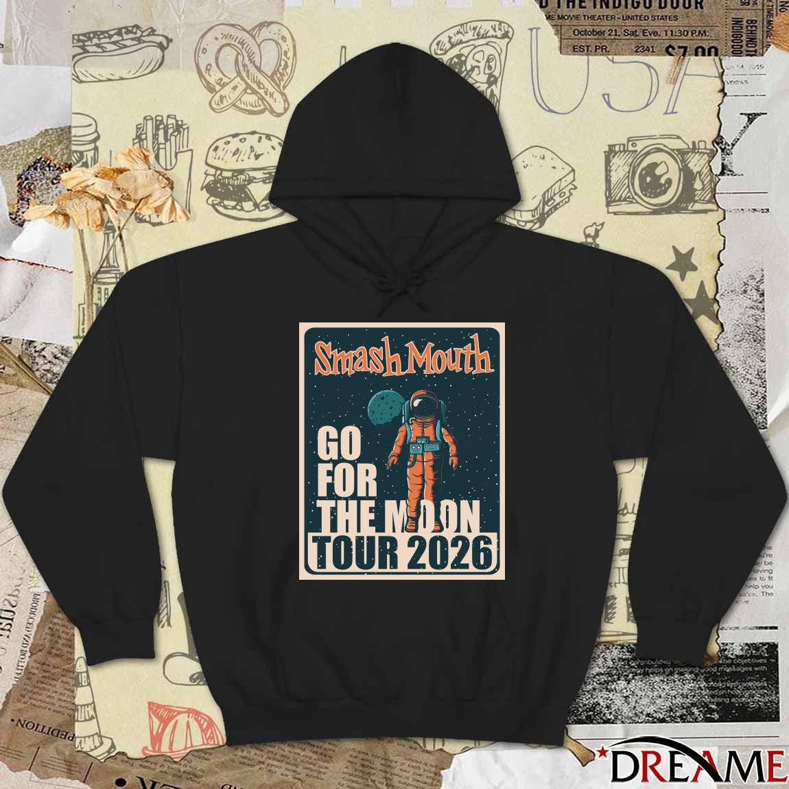 Smash Mouth 2026 Go For The Moon Tour Poster t-shirt