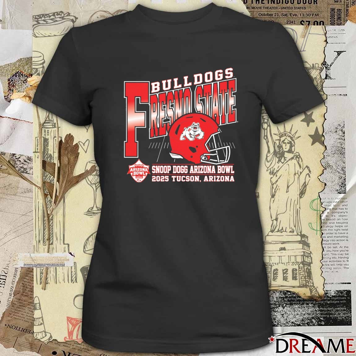 Snoop Dogg Arizona Bowl Bulldogs Fresno State 2025 Tucson Arizona Helmet t-shirt