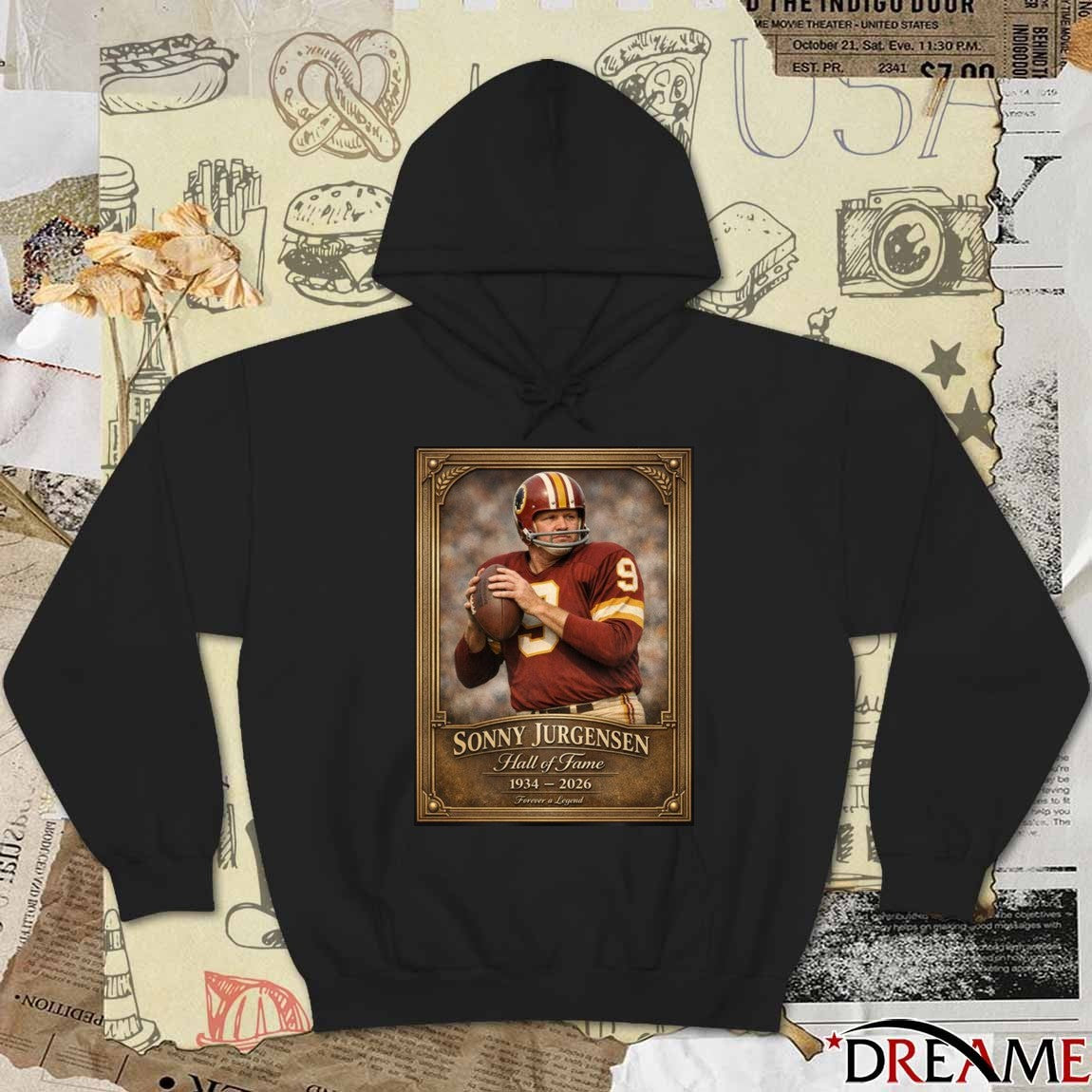 Sonny Jurgensen Hall Of Fame 1934 – 2026 Forever A Legend t-shirt