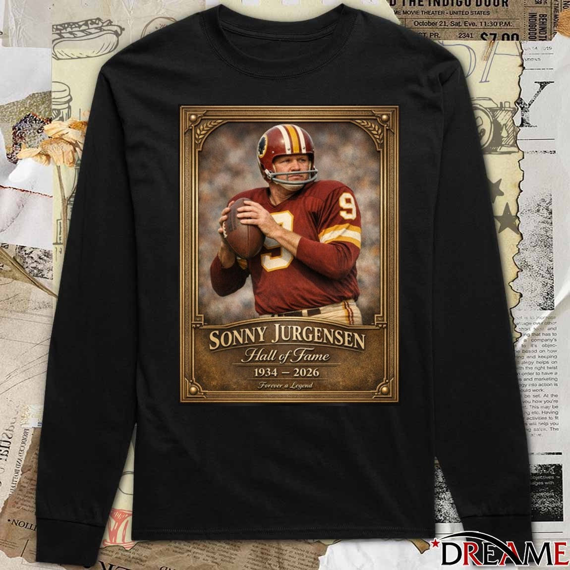 Sonny Jurgensen Hall Of Fame 1934 – 2026 Forever A Legend t-shirt