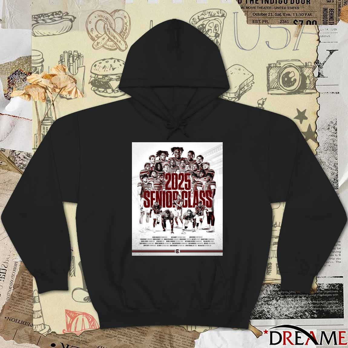 South Carolina Gamecock Football 2025 Senior Class Poster t-shirt