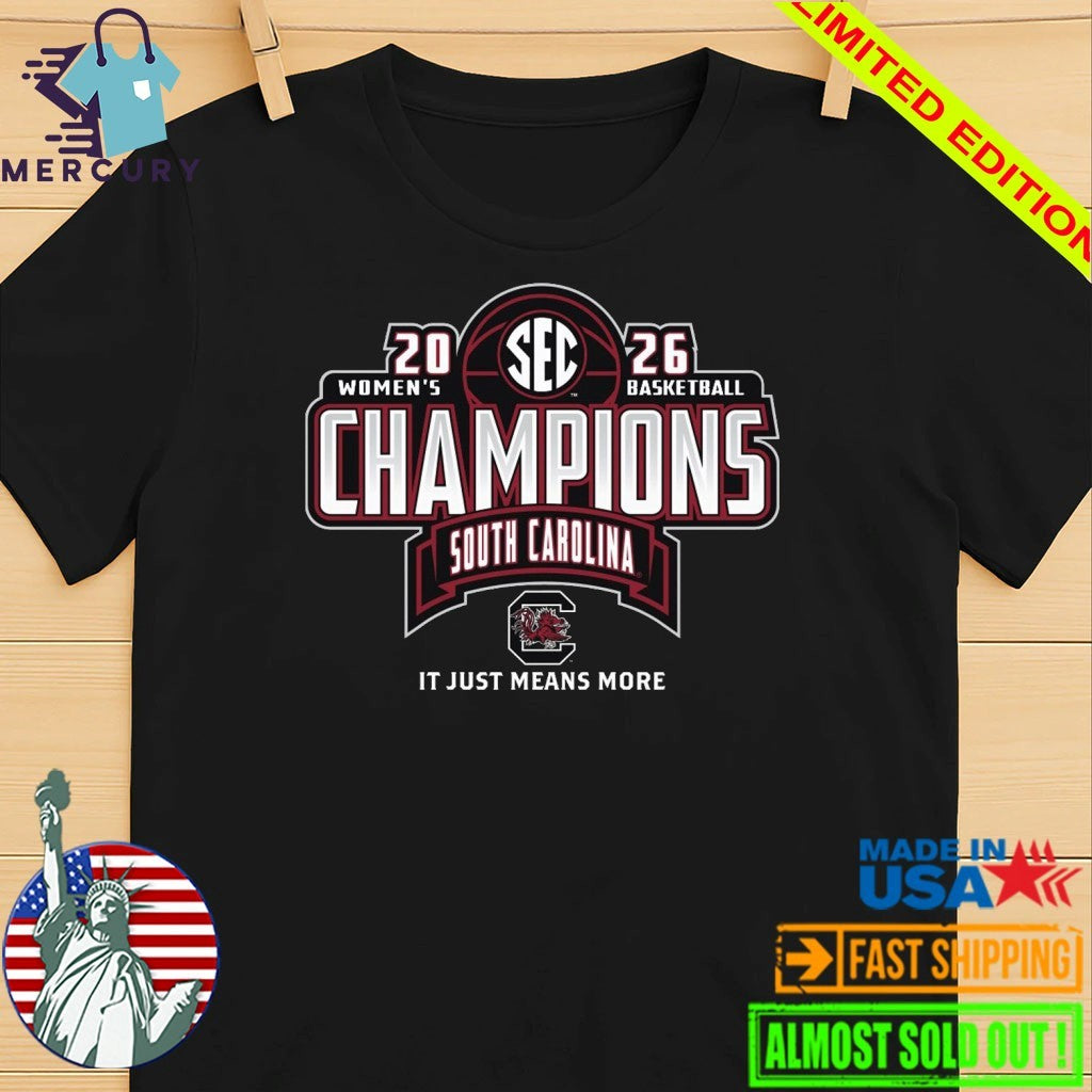 South Carolina Gamecocks 2026 SEC Women’s Basketball Regular Season Champions Shirt