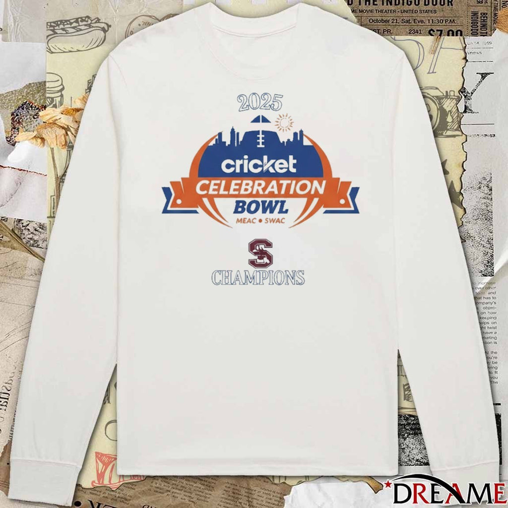 South Carolina State Bulldogs 2025 Cricket Celebration Bowl Champions t-shirt