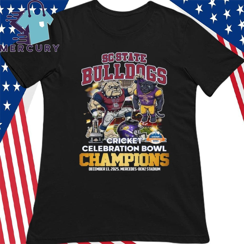 South Carolina State Bulldogs Cricket Celebration Bowl Champions 2025 Mascot Shirt