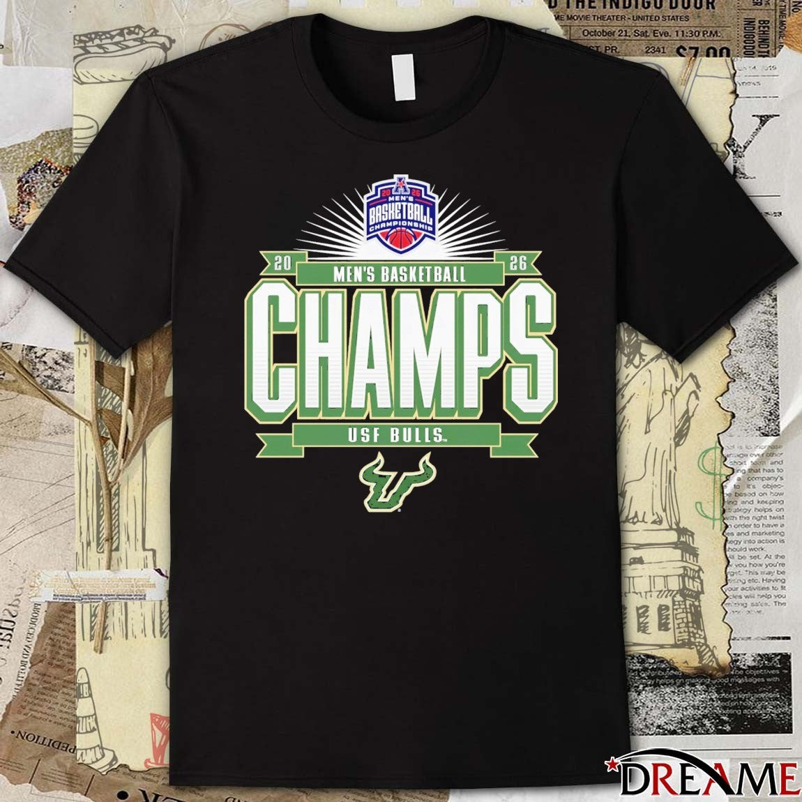 South Florida Bulls 2026 American Conference Men’s Basketball Tournament Champions t-shirt