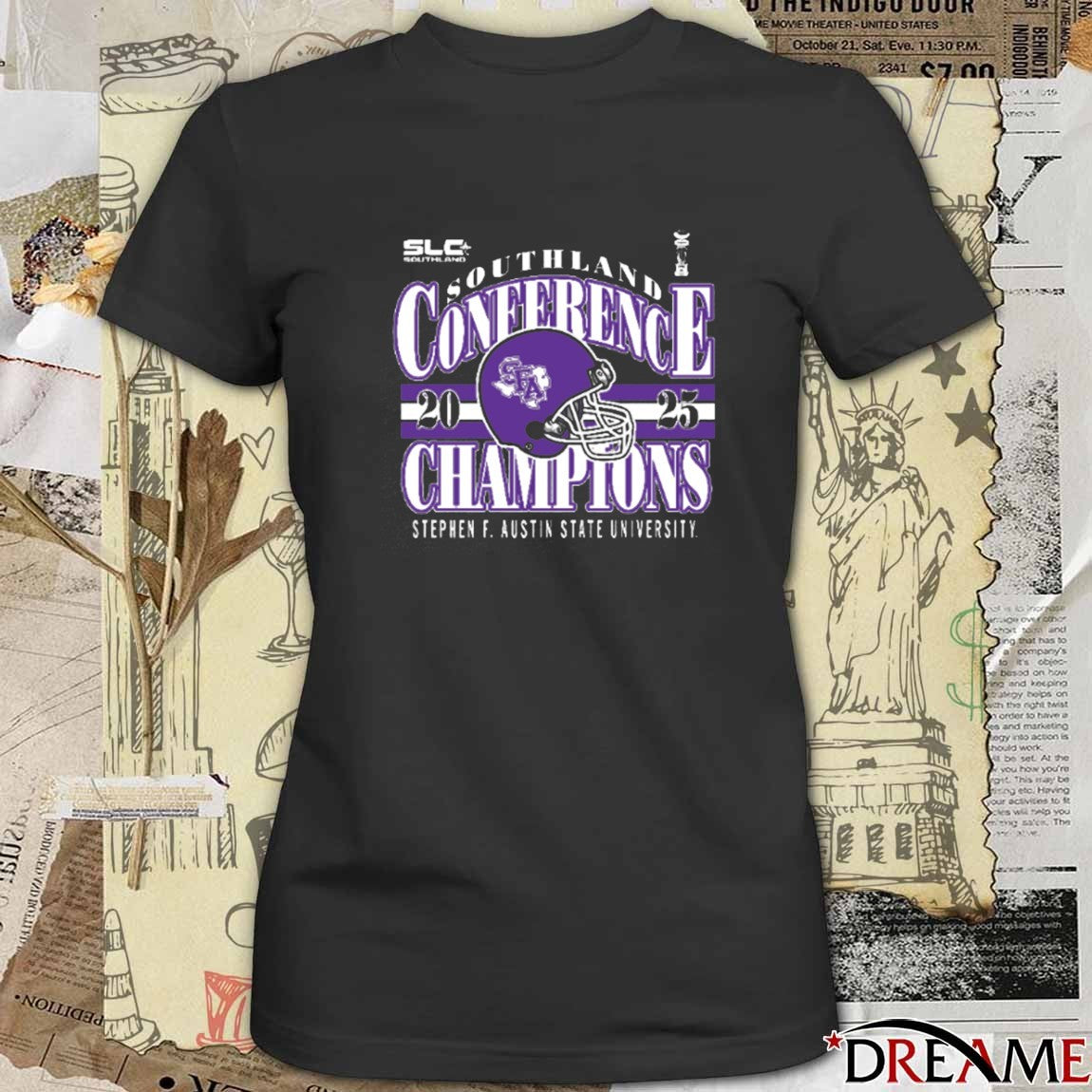 Southland Conference Champions Stephen F. Austin State University Championship 2025 Logo t-shirt