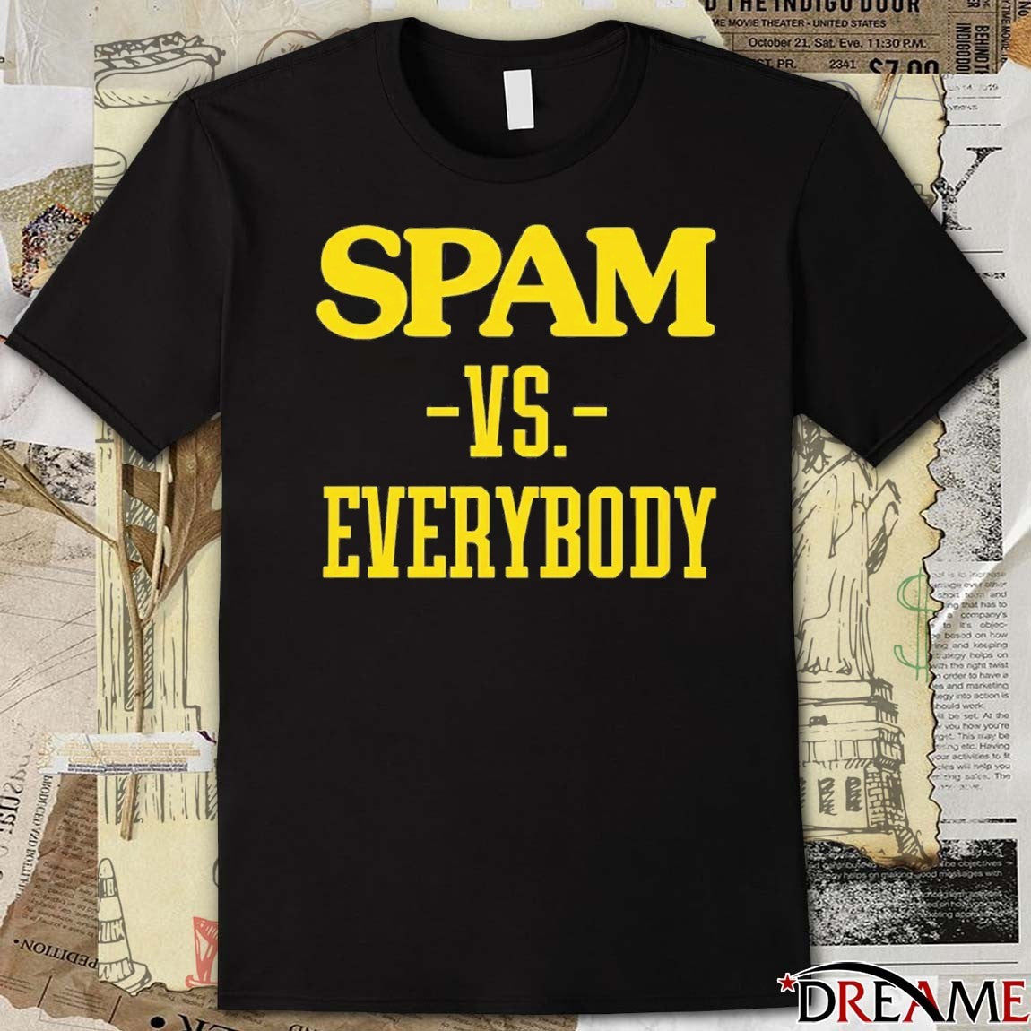Spam VS Everybody Tetairoa McMillan Carolina Panthers t-shirt