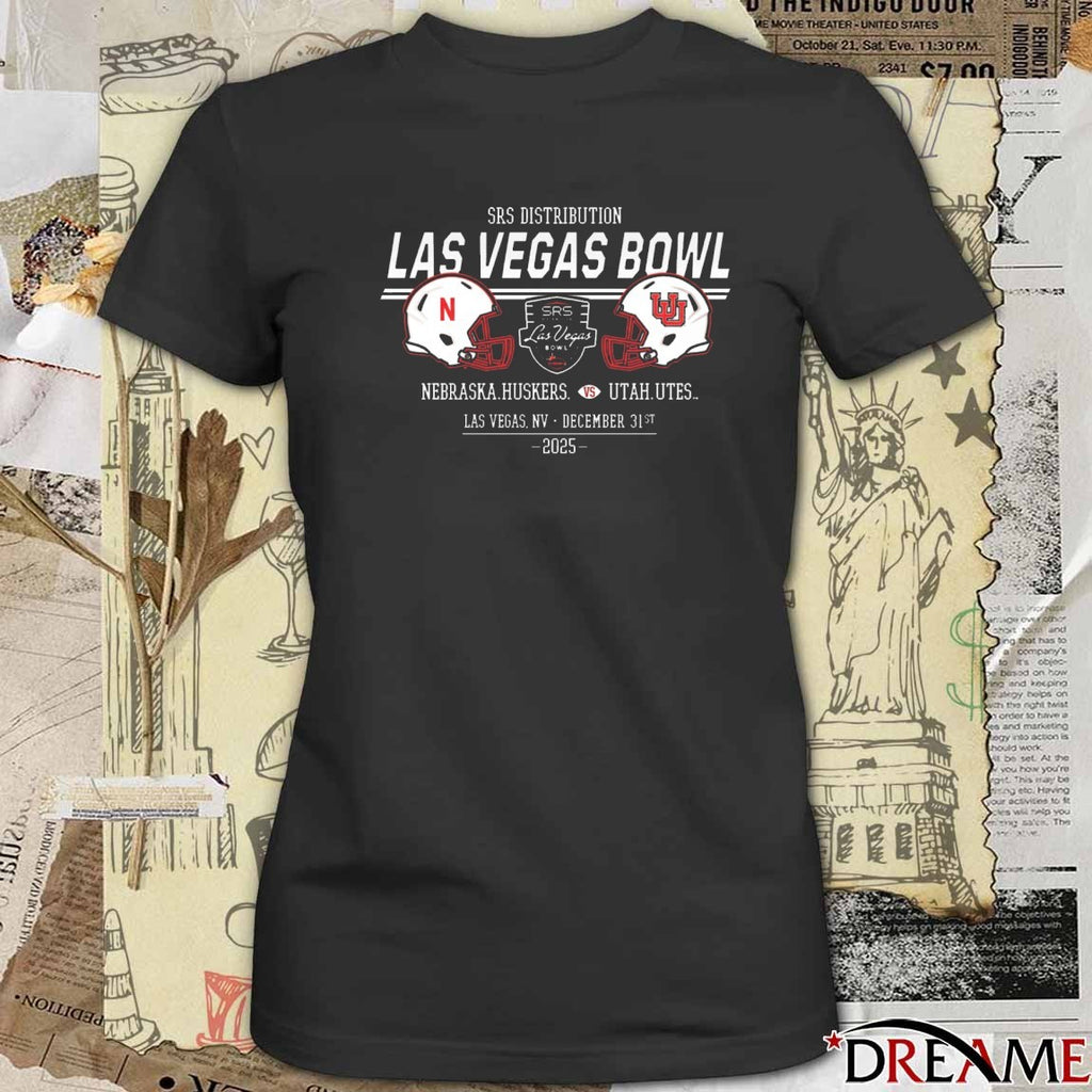 Srs Distribution Las Vegas Bowl Nebraska Cornhuskers Vs Utah Utes At Las Vegas Nevada On December 31 t-shirt