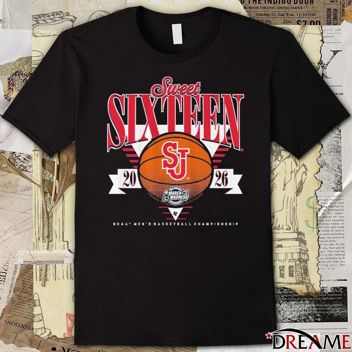 St. John’s Red Storm 2026 NCAA March Madness Sweet Sixteen No 5 Seed East Region Washington DC Duke t-shirt