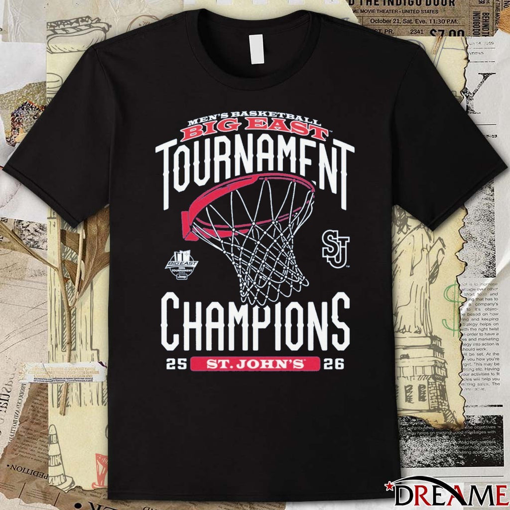 St. John’s Red Storm Men’s Basketball 2026 Big East Tournament Champions t-shirt