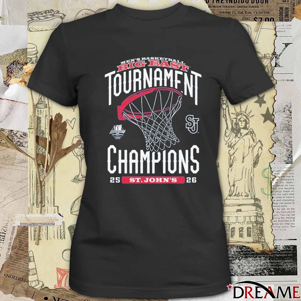 St. John’s Red Storm Men’s Basketball 2026 Big East Tournament Champions t-shirt