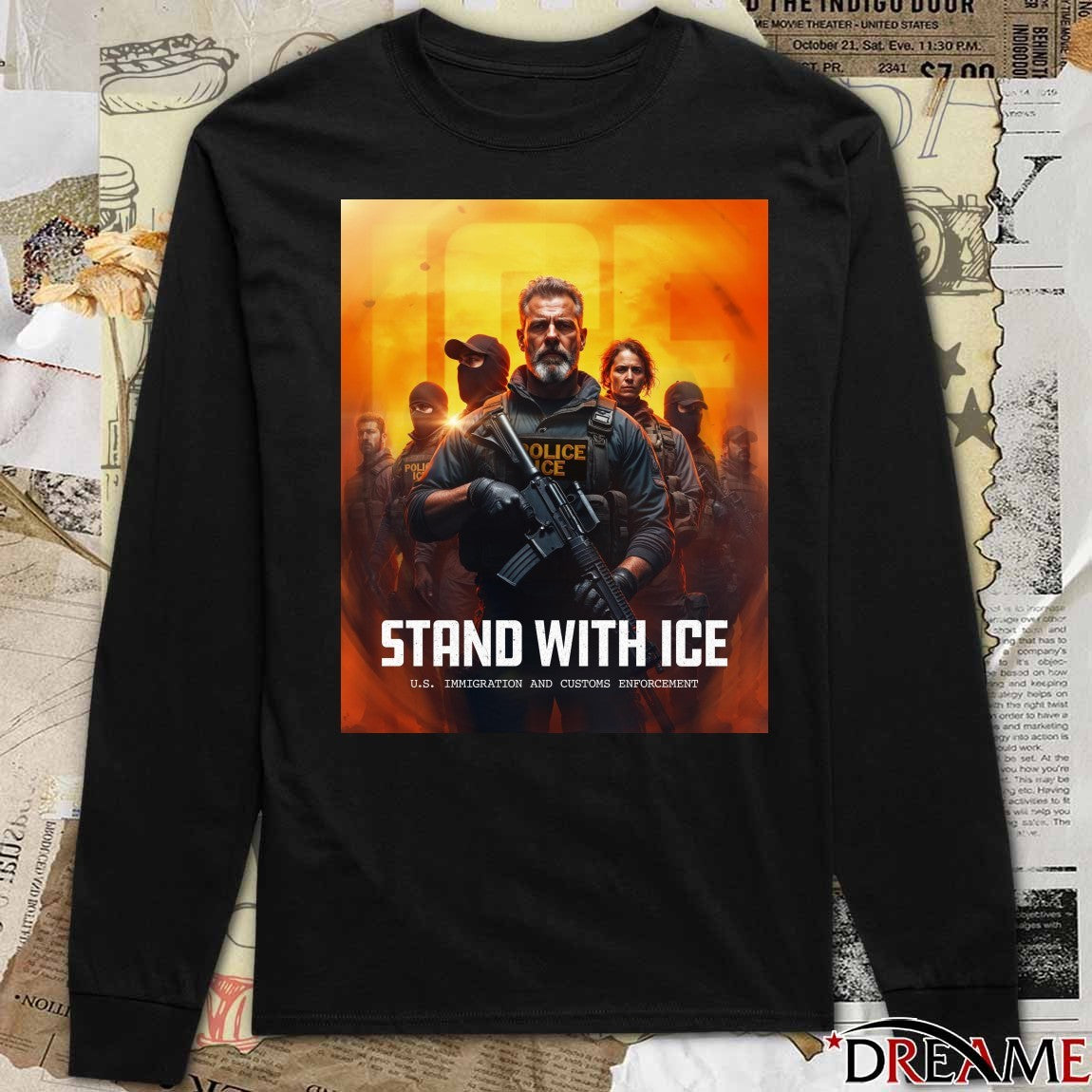 Stand With ice US Immigration And Customs Enforcement The White House Poster t-shirt