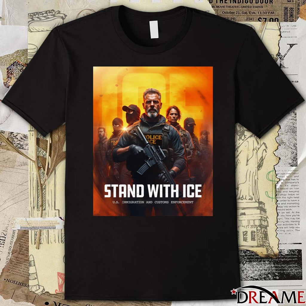 Stand With ice US Immigration And Customs Enforcement The White House Poster t-shirt