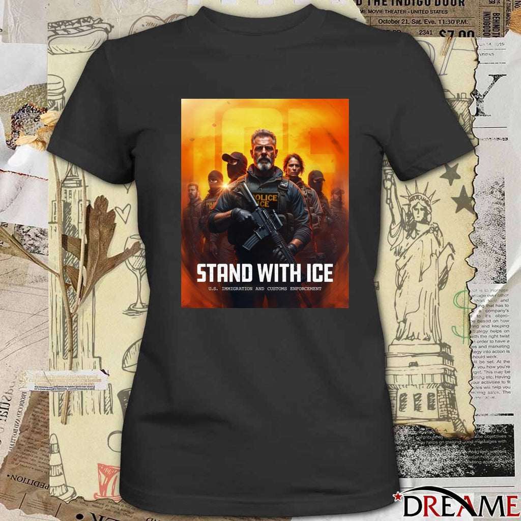 Stand With ice US Immigration And Customs Enforcement The White House Poster t-shirt