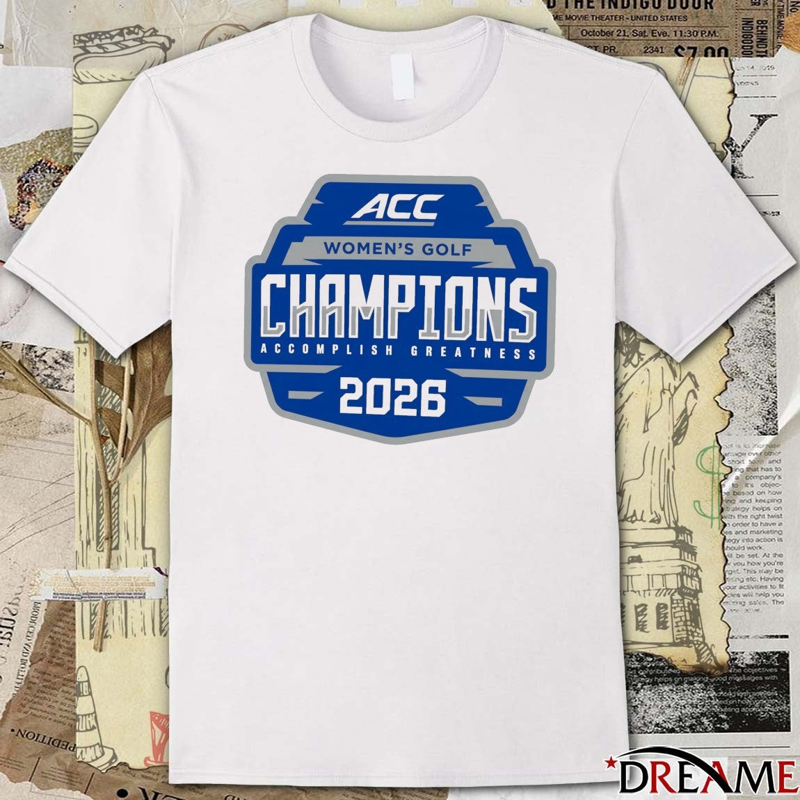 Stanford 2026 ACC Women’s Golf Champions Accomplish Greatness Logo t-shirt