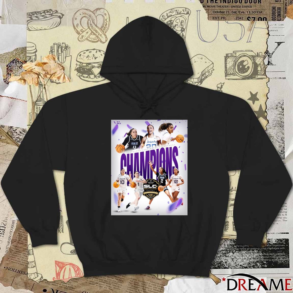 Stephen F. Austin Ladyjacks 2026 SLC Southland Conference Tournament Champions Poster t-shirt