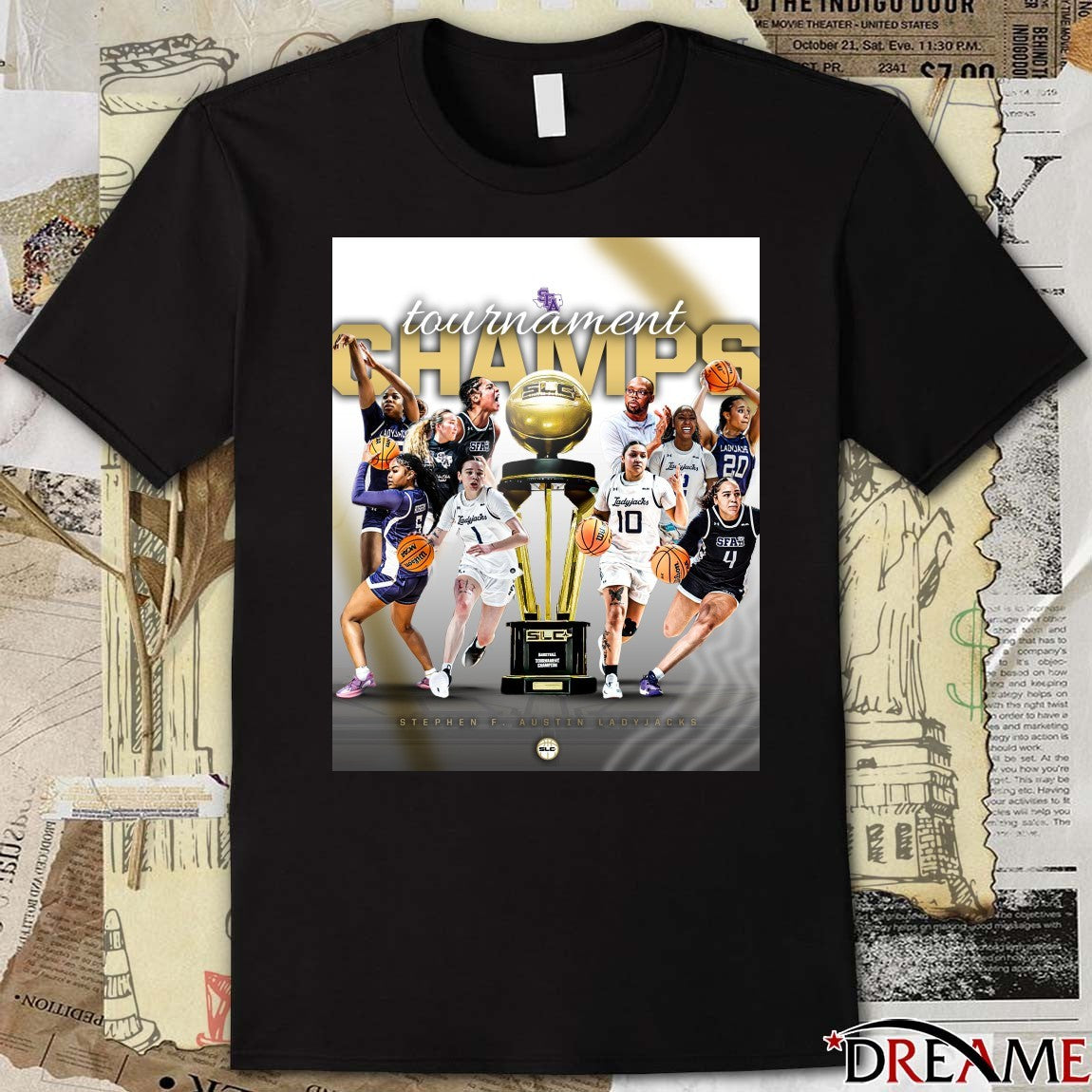 Stephen F. Austin Ladyjacks 2026 Tournament Champs Poster t-shirt