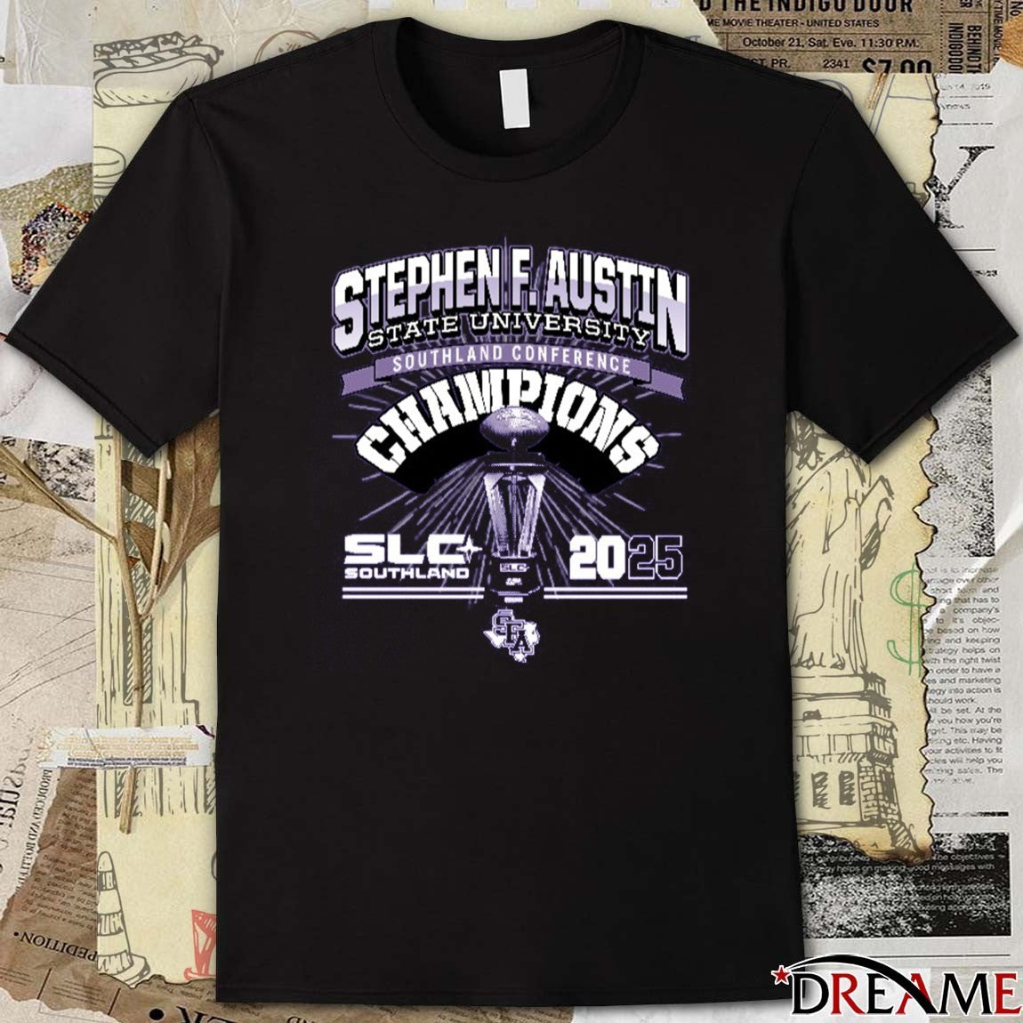 Stephen F. Austin State University Southland Conference 2025 Champions t-shirt