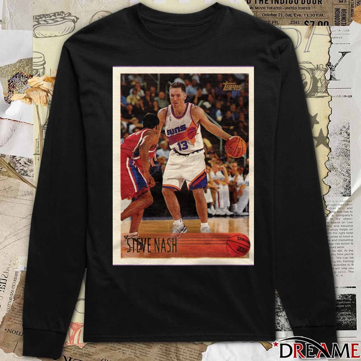Steve Nash Phoenix Suns 2026 NBA Basketball Topps Trading Card Player t-shirt