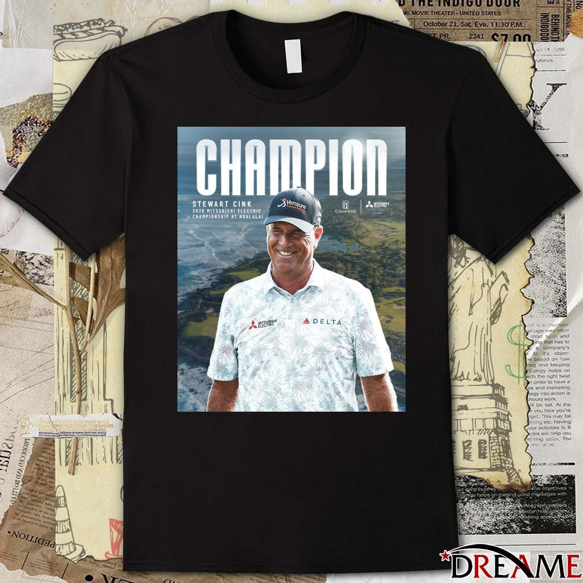 Stewart Cink 2026 Mitsubishi Electric Championship At Hualalai Champion PGA Tour Poster t-shirt